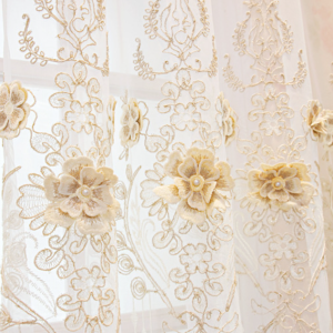 High-grade atmosphere European style luxury embroidery window screen bedroom living room balcony bay window screen finished shading curtain fabric