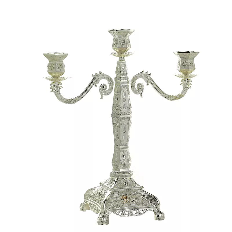 2022 Latest Design Luxury Wedding Centerpieces Three Candle Candelabra Taper Candlestick Holder