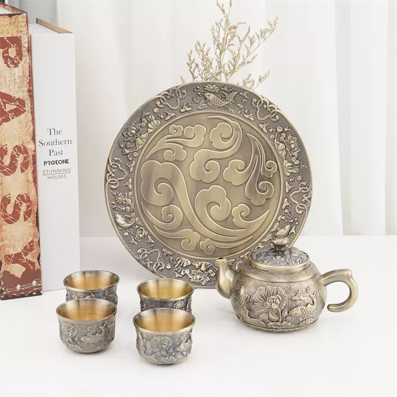 Antique Bronze Tea Set Simple Household Kung Fu Tea Set Chinese Gift Box High-end Arabic Turkish Tea Pot - Image 3