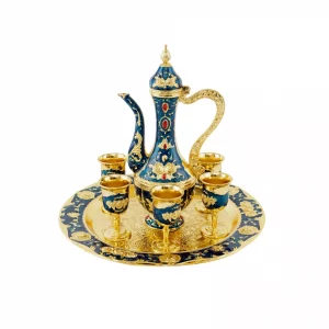 Saudi Arabic Luxury Mid-east Craft Gift 8 pcs Tea Coffee Cup Drinking Set