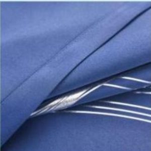 Decorative Polyester Fabric Navy Blue Shower Curtain