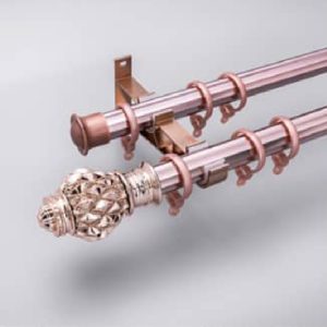 Double Thick Aluminum Alloy Modern European Style Double curtain pole