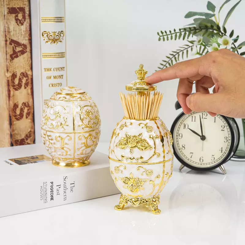European Retro Automatic Pop-up Toothpick Holder Toothpick Container Restaurant Banquet Household Toothpick Storage Box