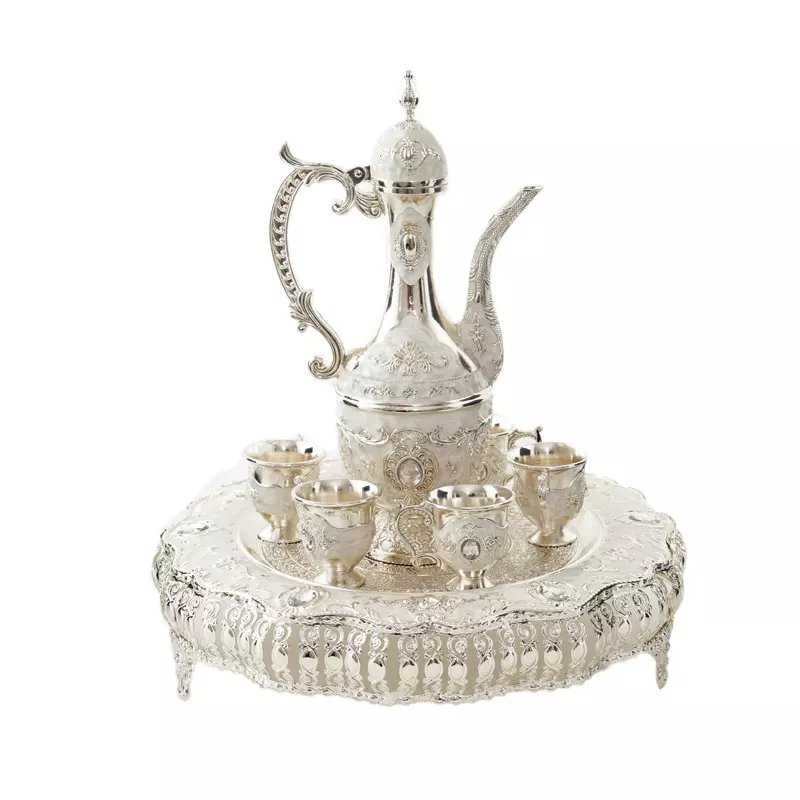European-style household high-end carved tumbler wine cup set household drinking set