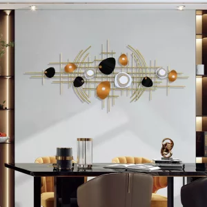 Fashionable vintage golden metal wall art high quality panel wall decorative