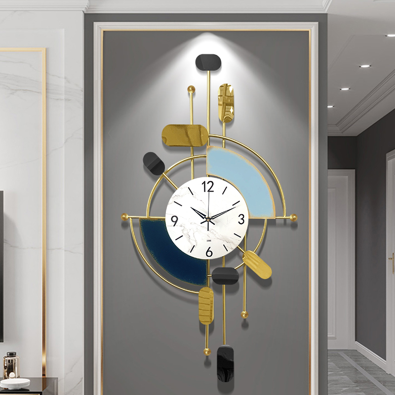 HMBB Metal Wall Clock Non-Ticking Decorative Wall Clock