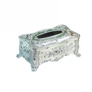 High Quality China Good Supplier Tissue Paper Box Hoder Rose Flower Pattern Tissue Box