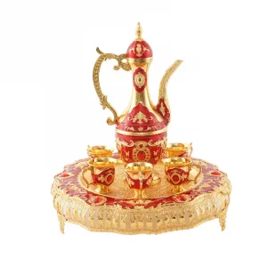 Hot Sells Traditional Embroidered Greek Arabic Coffee Teapot Turkish Tea Pot Set