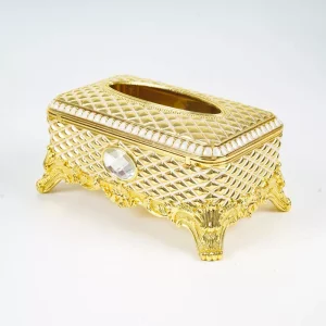 Metal Tissue Dispenser Box Universal Paper Rack Office Table Accessories Chic Napkin Case Holder