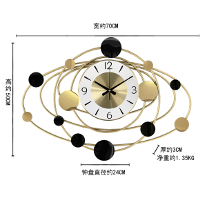 Modern Minimalist Metal Wall Art Decorations Large Abstract Gold Metal Wall Clock For Office Kitchen Bedroom Home Decorative