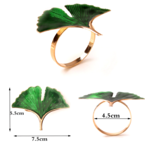 Natural Leaf Napkin Ring (Set of 6)