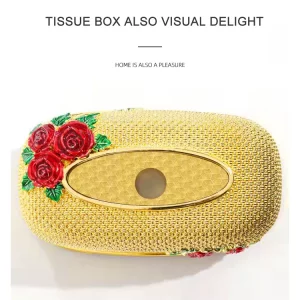 New Design Knitting Weaving Facial Plastic Tissue Holder Acrylic Tissue Paper Box For Home Office Table Accessories