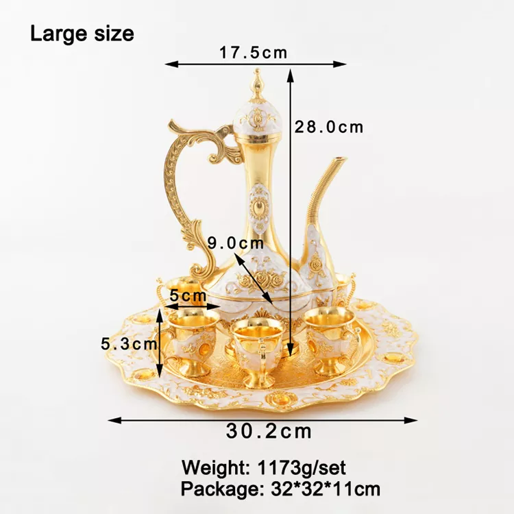 Nordic high-end wine set wedding flagon set cup and pot with tray - Image 3