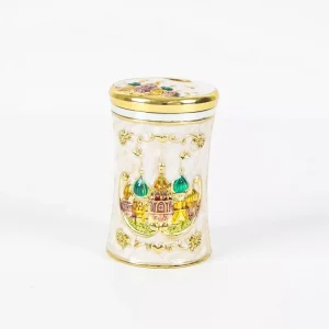 Automatic Pressing modern style self-pressing type toothpicks holder metal storage case slender waist castle container dispenser