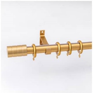 Round Finials Thick Aluminum Golden Alloy Modern European Style curtain pole