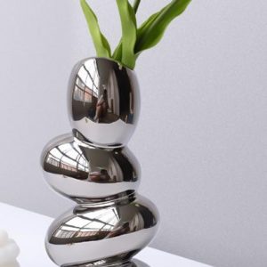 Stacked Reflected Glass Vases for Flowers