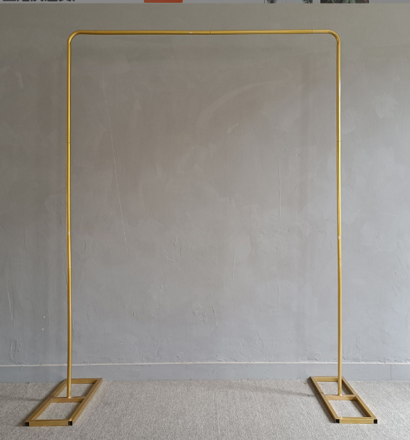 Wedding decoration wrought iron arch birthday party background frame free expandable square flower stand shelf
