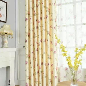 Wholesale Luxury Modern Fashion Printed Single-faced Cashmere Blackout Window Curtains